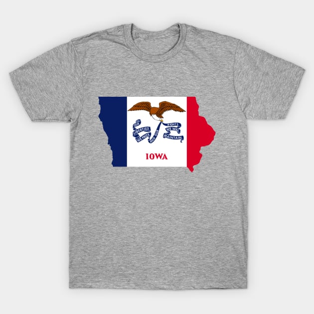 Iowa Flag Map T-Shirt by maro_00